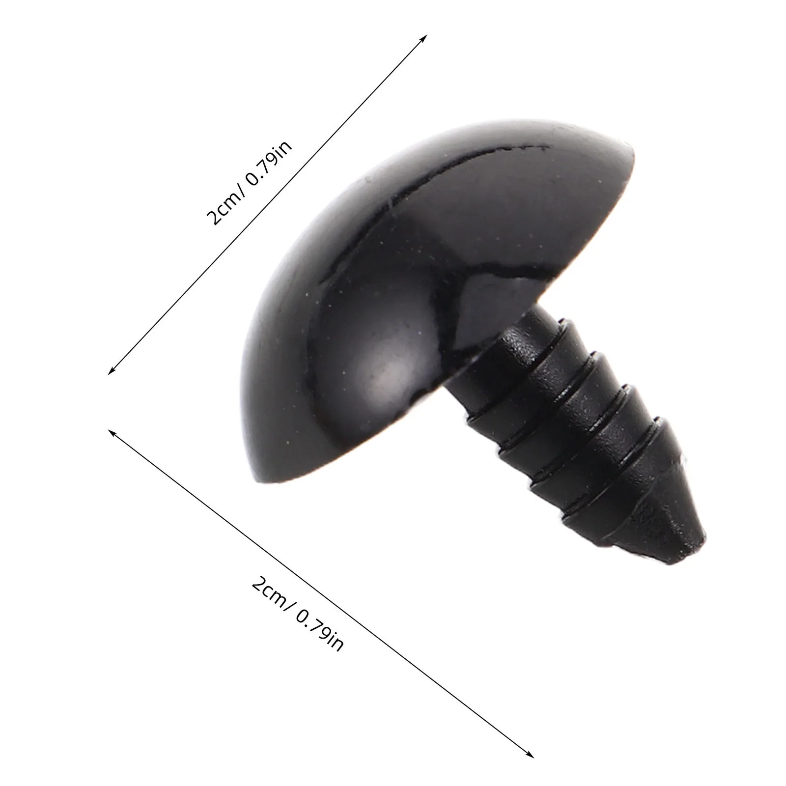 150 قطعة عيون بلاستيكية سوداء للحرف اليدوية غسالات تركيب آمنة تتضمن عيون كروشيه للحيوانات المحشوة ذاتية الصنع آمنة من البلاستيك #2