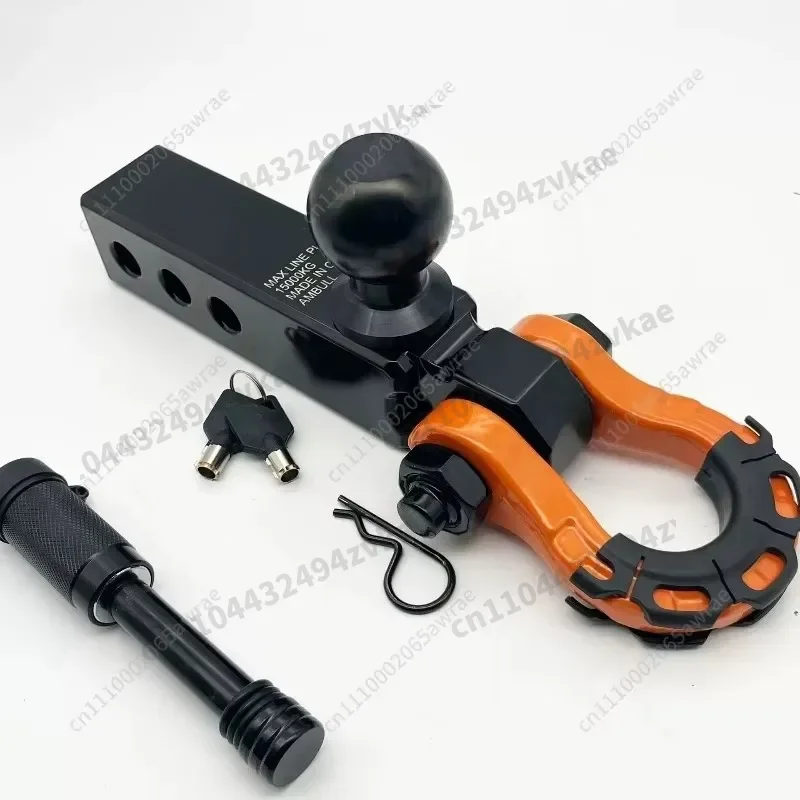 square mouth, solid large pull off-road vehicle trailer hookOff-road trailer hook Extended trailer arm with ball head universal