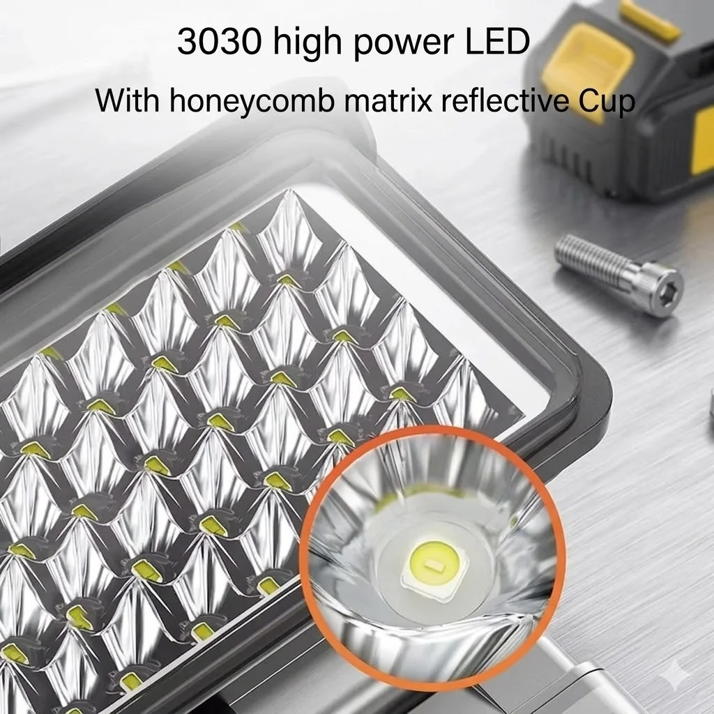 Led Light For Makita 20V Battery Portable Spotlight Cordless Outdoor Work Fishing Handheld Emergency ToolLight No Battery