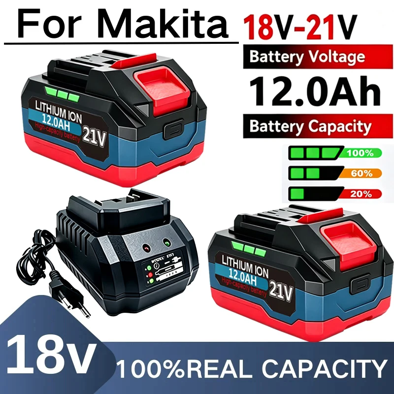 18V-21V High Performance Rechargeable Lithium Battery For Makita 18V Battery Cordless Electric Power Tools DDF487、BL1860、BL1850