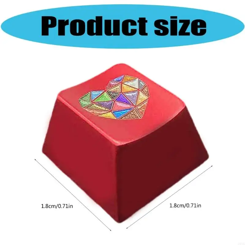 Keycap Keycap Keycap Tinh chỉnh trái tim đầy màu sắc thanh lịch