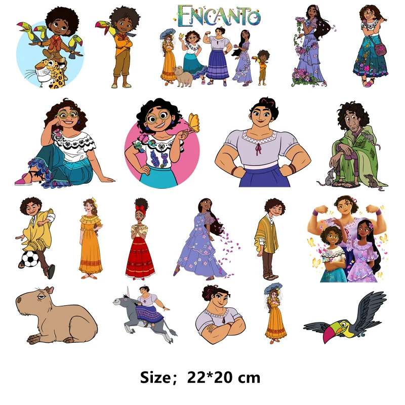 Disney Movie Encanto custom patch Flex fusible transfer thermo-stickers for children Ironing applications