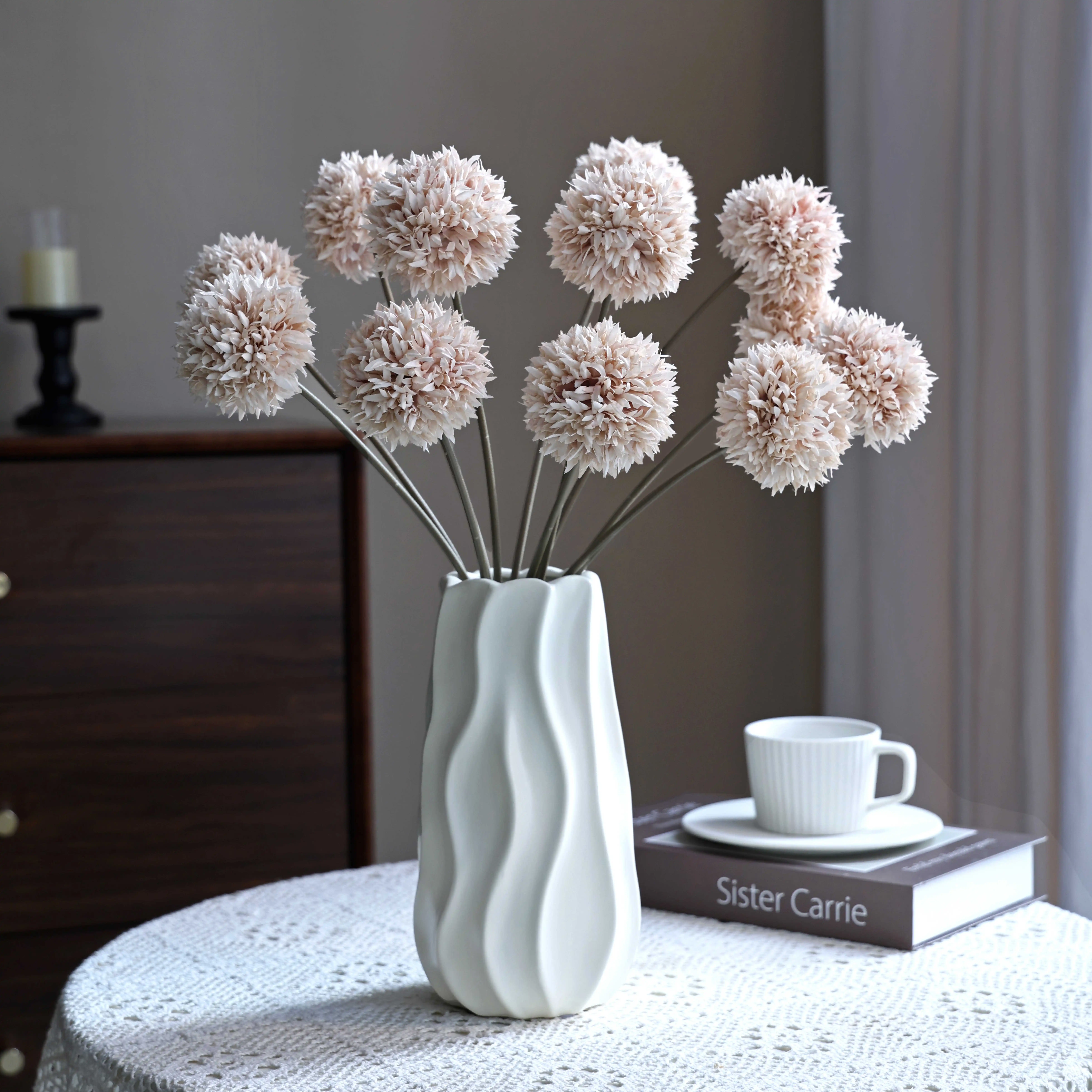 12 Stück Seiden-Kunstblumen Chrysanthemen für Festival, Hochzeit, Zuhause, Zimmer, Tisch, Garten, Herbstdekoration, Kranz, Brautstrauß, DIY-Geschenke – Detail 7