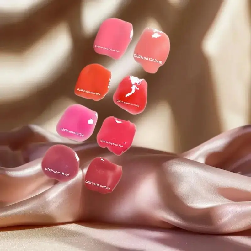 Gege bear 5g Jarred Jam Lip Gloss - Acabamento hidratante de brilho de água, efeito rechonchador, de longa duração e sem transferência