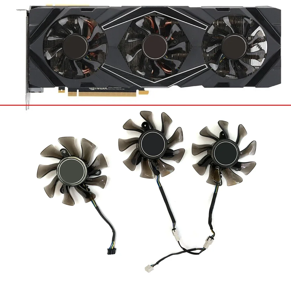 3pcs 75mm GA82S2H 4pin RTX2080 Ti EX GPU Fan for KFA2 Geforce GALAX RTX 2070 2080Ti SG Edition Graphics Cards as Replacement