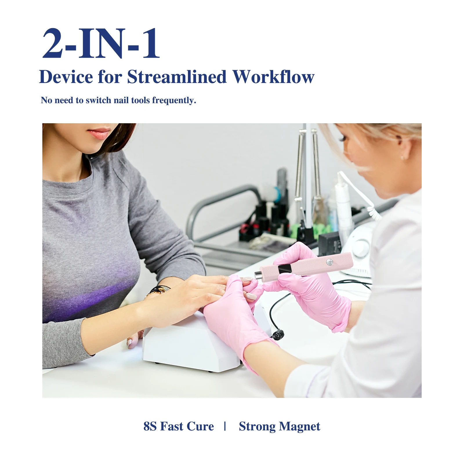 2IN1ミニハンドヘルドネイルランプ ポータブルクイックドライUSBレザーネイルドライヤー マグネット付き 家庭用光線療法ツール UV LEDネイルランプ