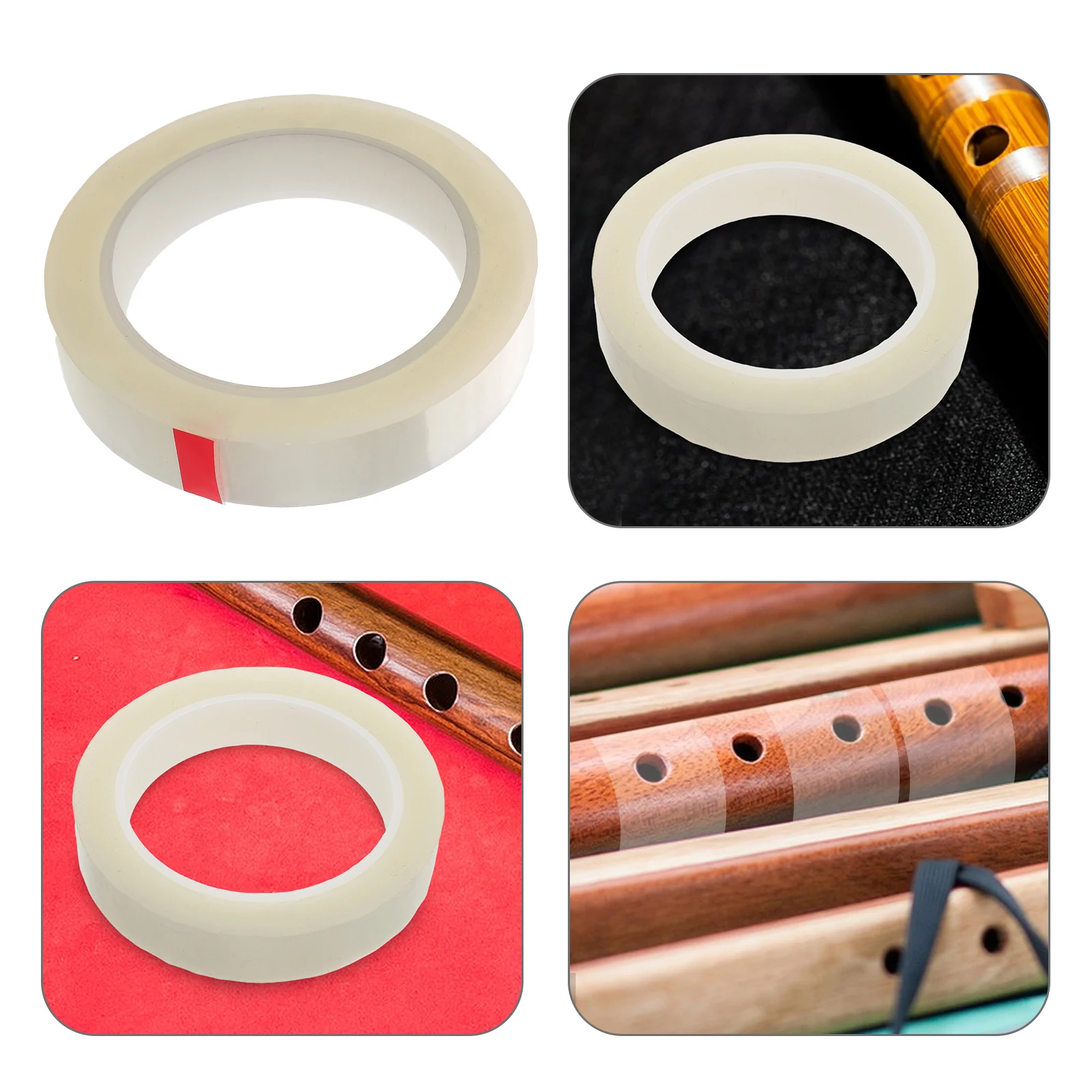 

66M Roll Bamboo Membrane Ultra Thin Transparent Dizi Film Self Adhesive Protection For Beginner Practice Woodwind Instrument