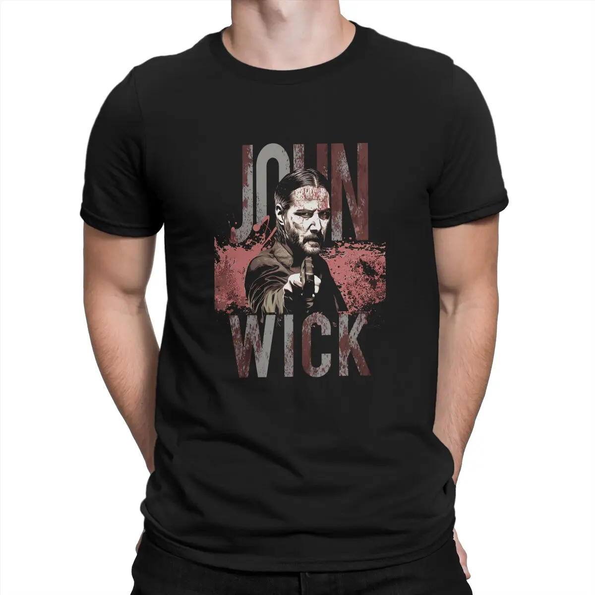 Action Classic TShirt For Male John Wick Film Clothing Fashion Polyester T Shirt Soft