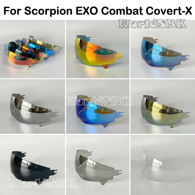 Motorcycle Helmet Shield Lens For Scorpion EXO Combat/Covert-X Retro Scorpion Helmet Accessories Anti-UV Windshield Cascos Para