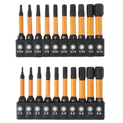 10Pcs Magnetic Hex Head Screwdriver Bit Set 1/4 Shank Screwdriver Bit H1.5-H6 Shank Screwdriver Bit Head ﻿hand Tools