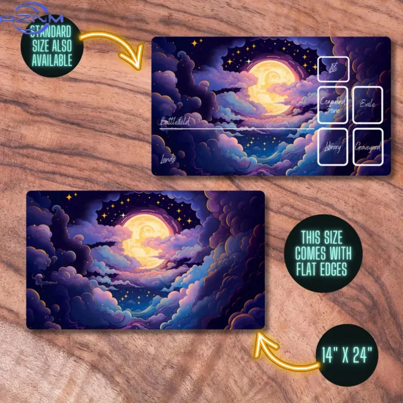 Night Sky Themed Unofficial Playmat Non‑Slip Trading Card Game Table Mat Desktop Accessories Gifts for Gamers & Card Collectors