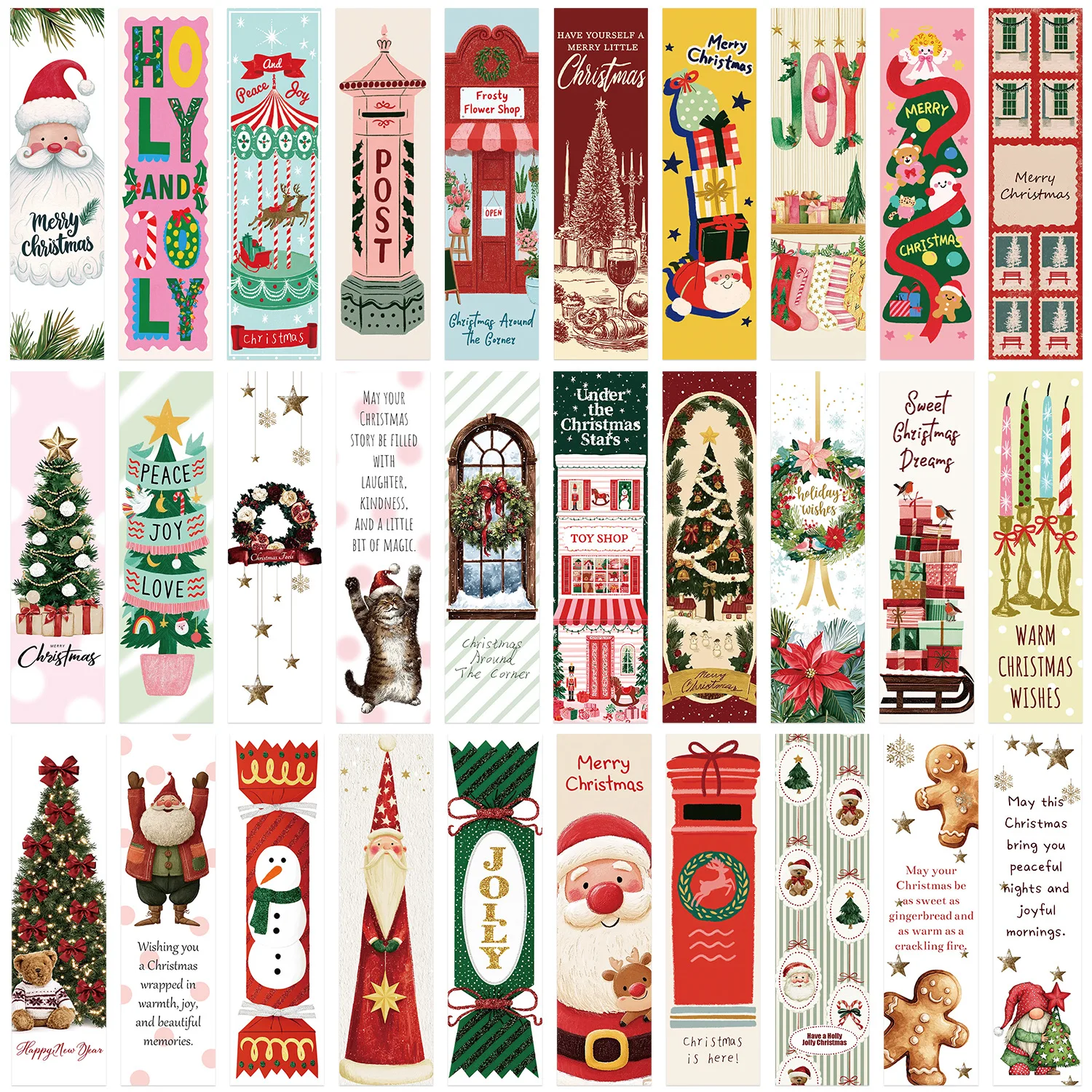 30pcs Y2K Bookmarks, Pink Retro Cartoon Aesthetic Cute Paper Book Marks for Reading Journal Scrapbook DIY Decor Girl Gift