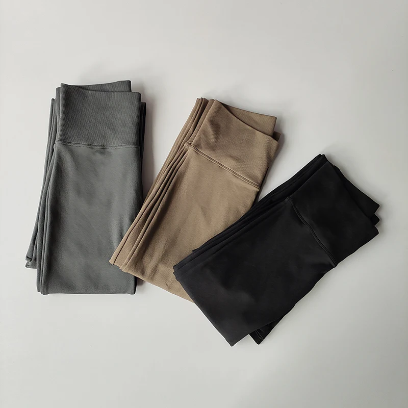 Hochtaillierte Kompressionshose ohne unangenehme Linien, leicht ausgestellte Yoga-Outdoorkleidung, nahtlose elastische Fitnesshose, Lifting-Leggings – Detail 13
