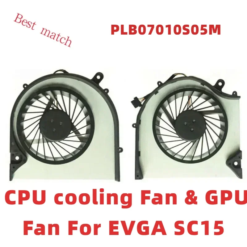 

New CPU cooling Fan & GPU Fan For EVGA SC15 left & right DC5V 0.5A PLB07010S05M radiator