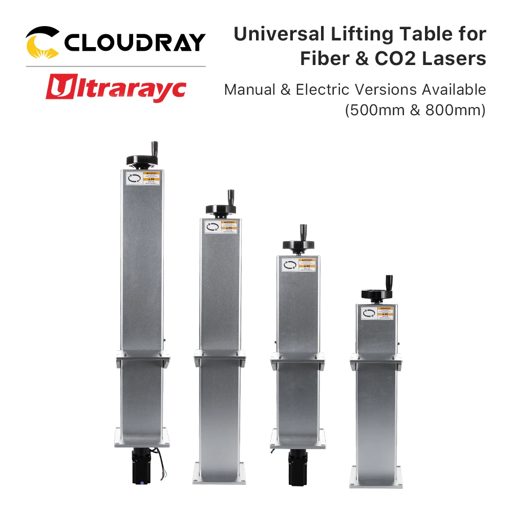 Ultrarayc Fiber Co2 Laser Marking Part Lift Table Z Axis Lifting Column Stand 500 & 800mm for Co2/Fiber Laser Engraving Maxchine