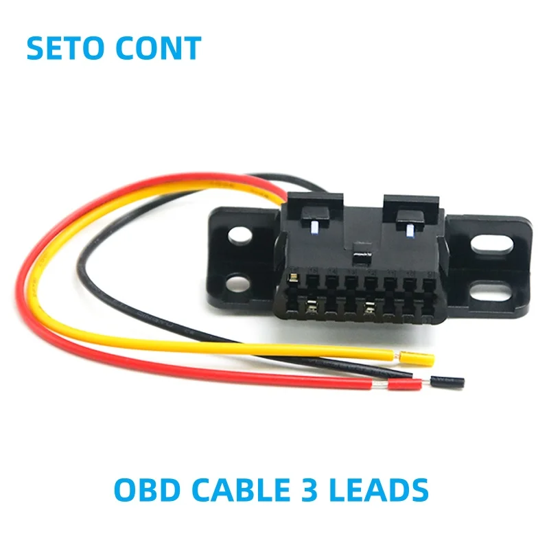 J1962 OBD Cable with 51116-1601 OBD2 Sockets 18 AWG Multi Leadwires 16 Pin 30cm Female Connector for Auto Car Diagnostic Device