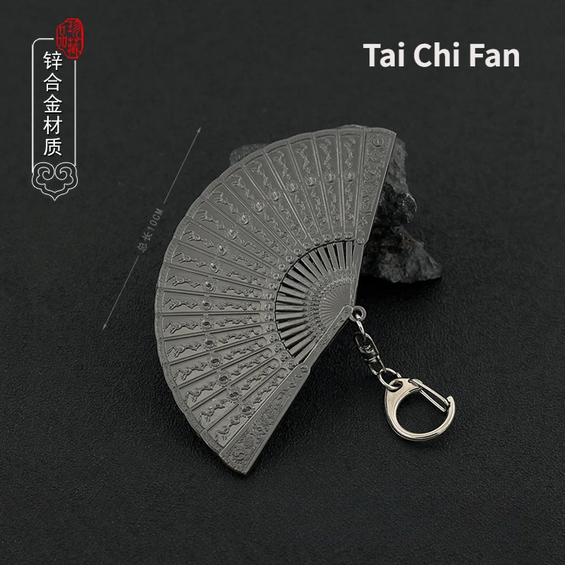 Anime Arma Periférica 10cm Zhang Zifan Tiandao Fan Zhang Tianshi Tai Chi Fan Arma Modelo Artefato Decoração Presente Brinquedos