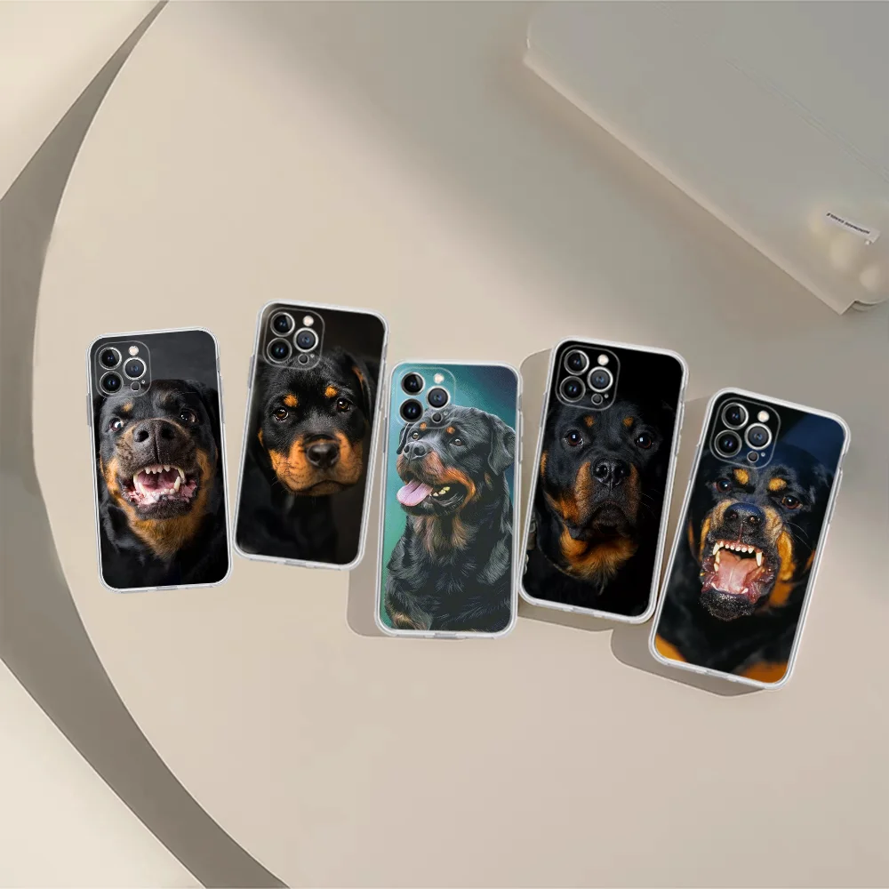 Rottweiler Dog Phone Case Silicone Soft for iphone 15 14 13 12 11 Pro Mini XS MAX 8 7 6 Plus X XS XR Cover