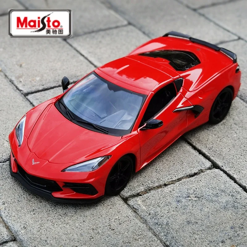 

Maisto 1:18 2020 Corvette Stingray Coupe высокомоделируемая литая машина из металлического сплава Модель автомобиля детские игрушки коллекционные подарки B516