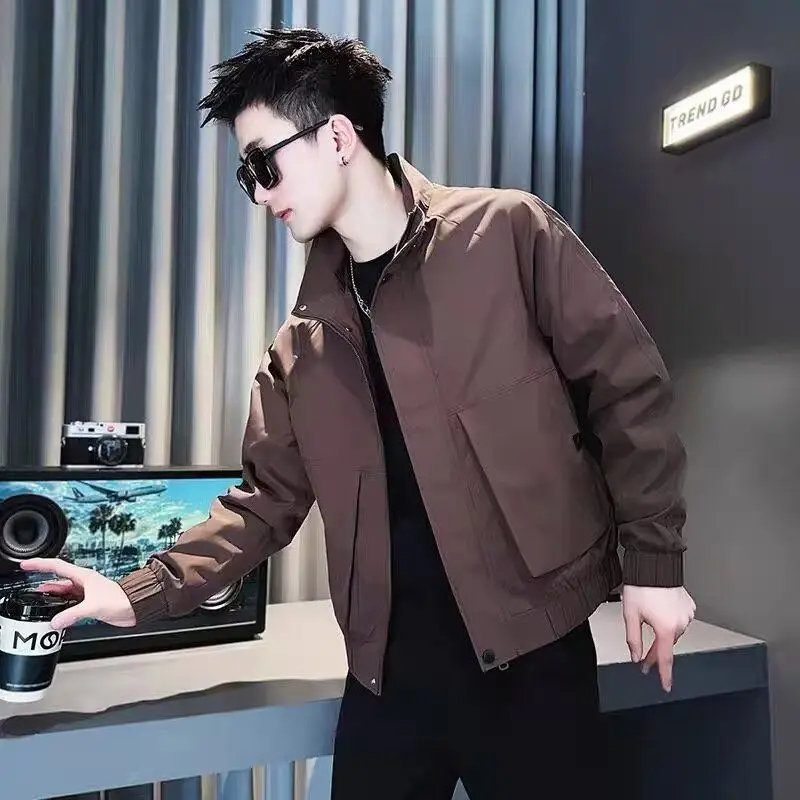 

Thiened Cotton Autumn Winter Men's Jaet Korean Sle Workwear Top 2025 New High-End Trendy Brand Haome Outerwear