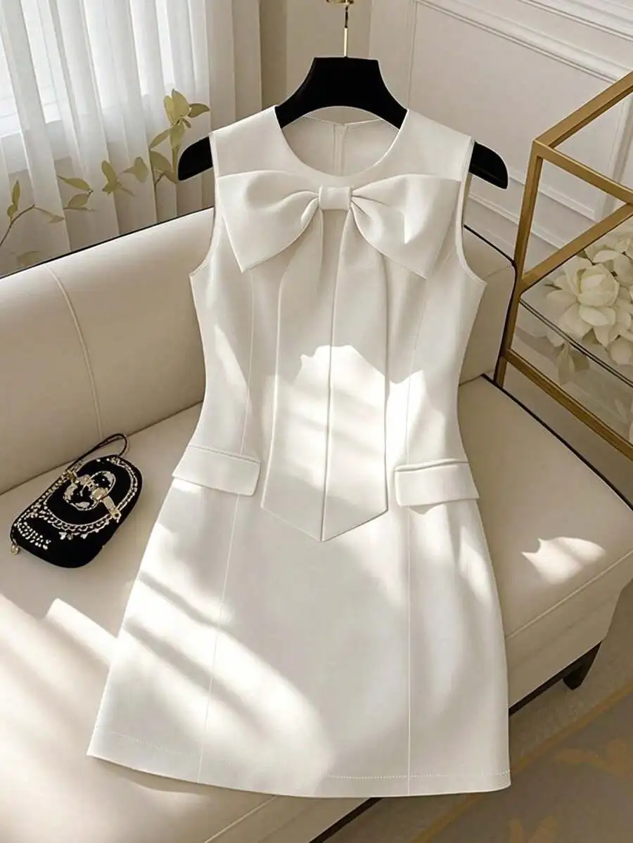 White Sleeveless Ro…