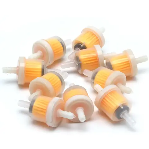 Universal 10Pcs/set 6mm Hose Motorcycle Petrol Gas Fuel Gasoline Oil Filter For Scooter Motorcycle Moped Scooter Dirt