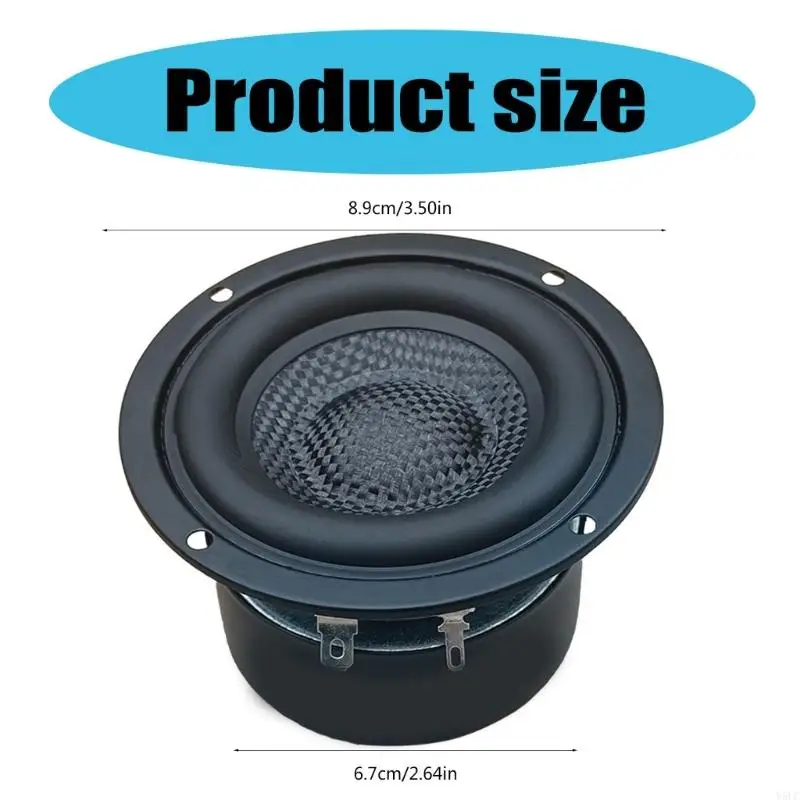 Y5LC 3 polegadas Woofers baixa frequência Subwoofer Alto-falantes HiFi para bordas borracha, 4Ohm 25W, som HiFi