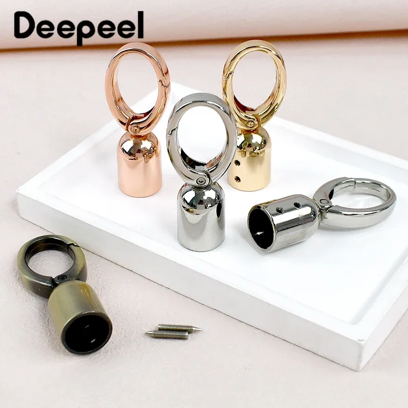 2/4Pcs Deepeel Bag Straps Connector Hanger Metal Buckles for Bags Cap Clasp Handbag Strap Stopper Cord Hook Hardware Accessories