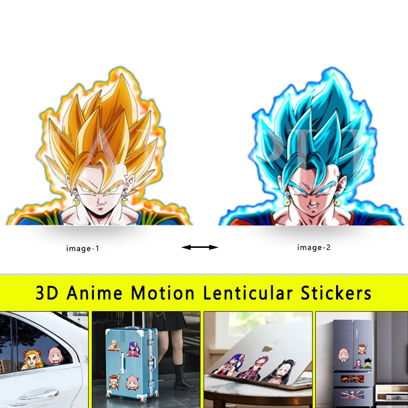 Dragon Ball Z Anime Stickers  Vegetto Character 3D Moving Motion Stickers Waterproof Decals for Car Tablet Computer Stickers