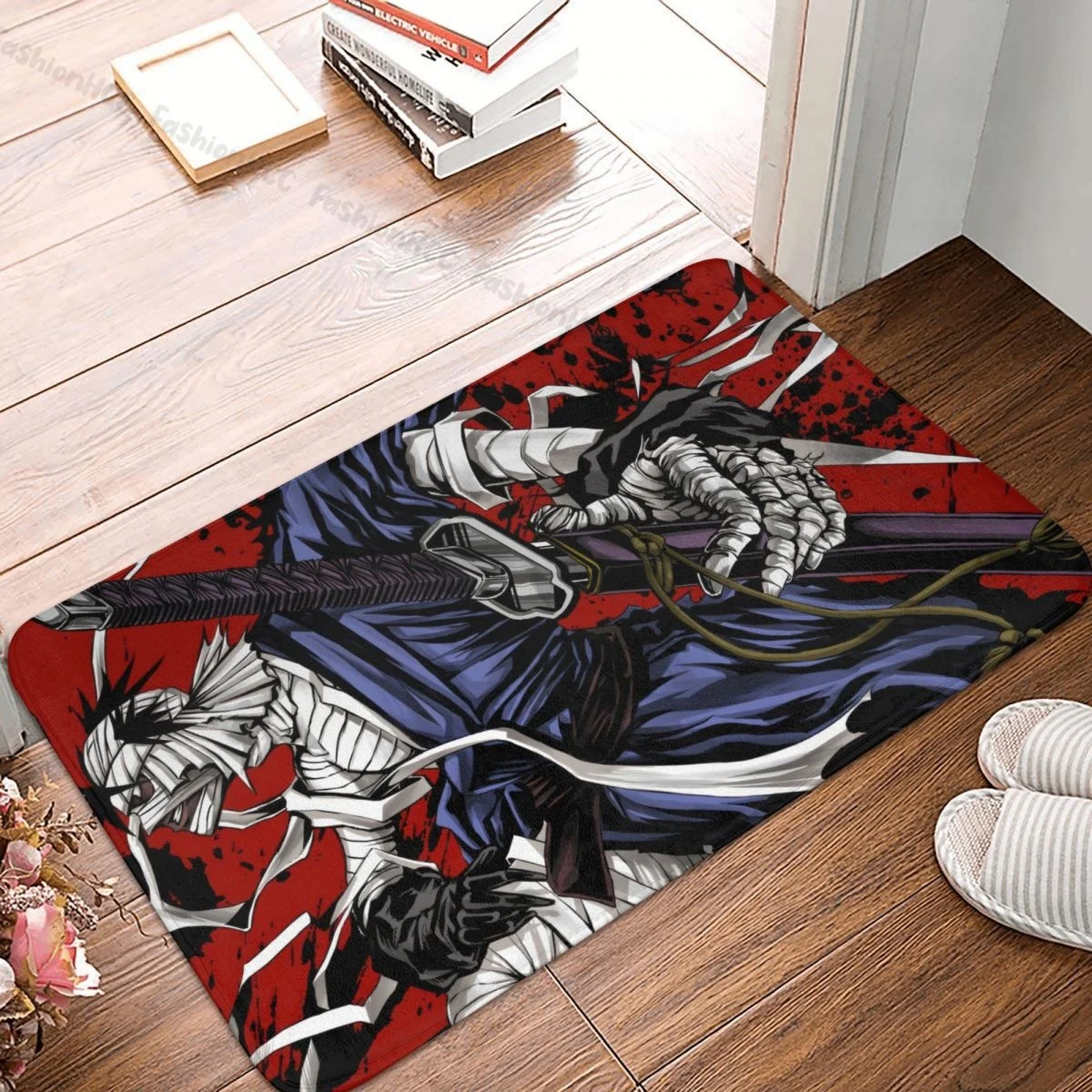 Rurouni Kenshin Manga Non-slip Doormat Makoto Shishio Bath Kitchen Mat Prayer Carpet Home Pattern Decor