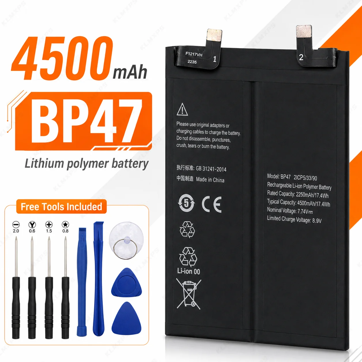 Replacement Phone Battery BP47 4500mAh For Xiaomi Redmi Note 11 Pro Note 11 Plus Note11+ with Repair Tools Kit