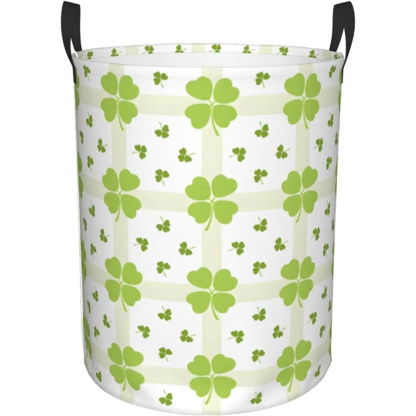 

St Patrick's Day Laundry Hamper Collapsible Laundry Baskets with Handles Easy Carry Dirty Clothes Hamper Round Storage Basket