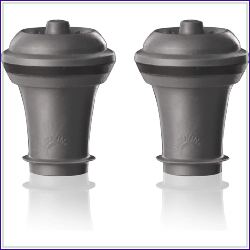 

Wine Saver Vacuum Stoppers Set of 2 - Keep Wine Fresh Up to a Week - Airtight Seal for Wine Bottles
