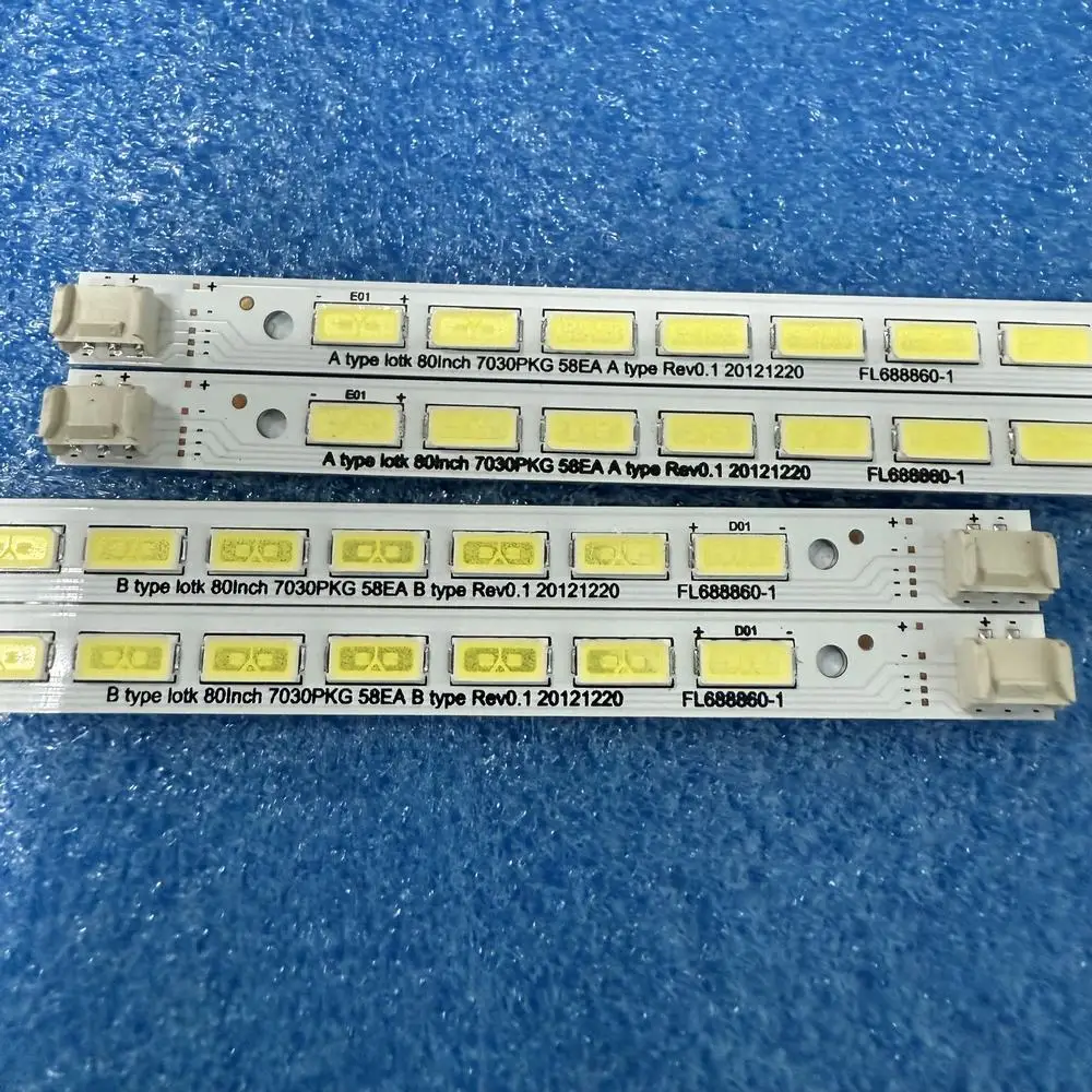 

4 шт./компл. светодиодные ленты для подсветки для SHARP LC-80LE657U LC-80C6500U LC-80LE650U LC-80LE657U LC-80LE757U 80 дюймов 7030PKG 56EA A type