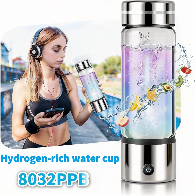 

Portable Hydrogen Water Generator Bottle Rechargeable Electric Alkaline Water Ionizer Cup Hydrogen-Rich Health Care Drinkware