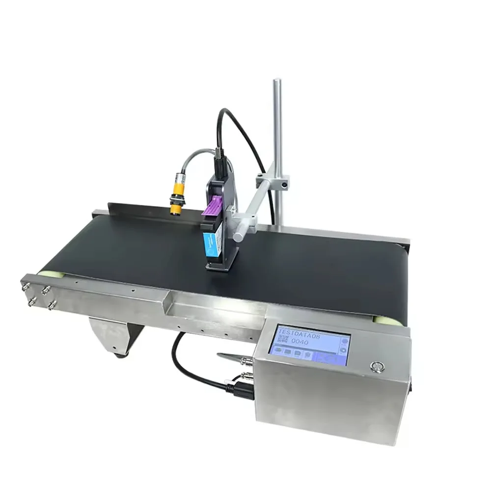 Mini Desktop Automatic Expiration Date Inkjet Printer Online Label Expiry Date Printing Machine For Tin Can Plastic Bottles