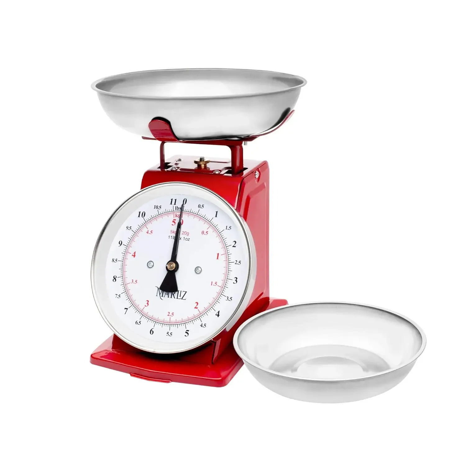 

11 Lb/ 5Kg Mechanical Food Scale for Kitchen| Analog Kitchen Scale with 2 Bowls Grams and Ounces Food Weight Scales