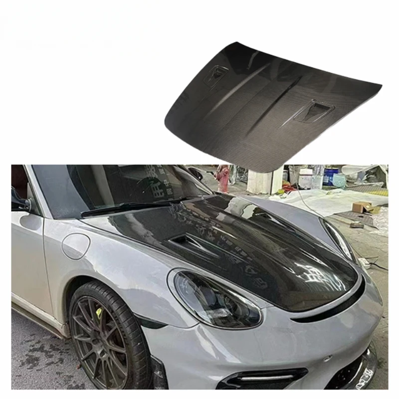High Quality GT4 Carbon Hood Fit for 987 Cayman Boxster 987.1 987.2 Auto Upgrade Parts