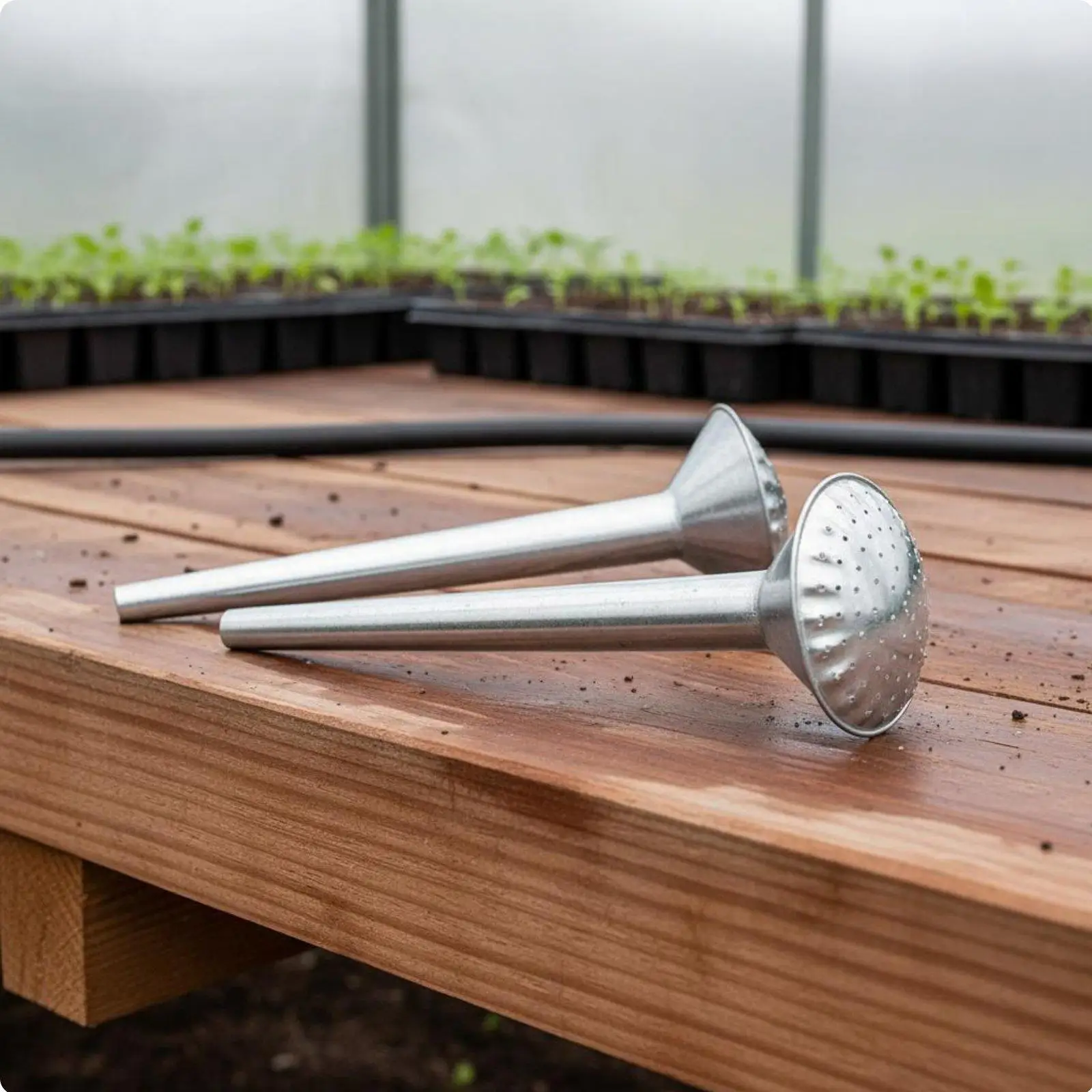 Seedling Watering Head Extended Reach Long Handle Sprinkler Nozzle for Gardeners