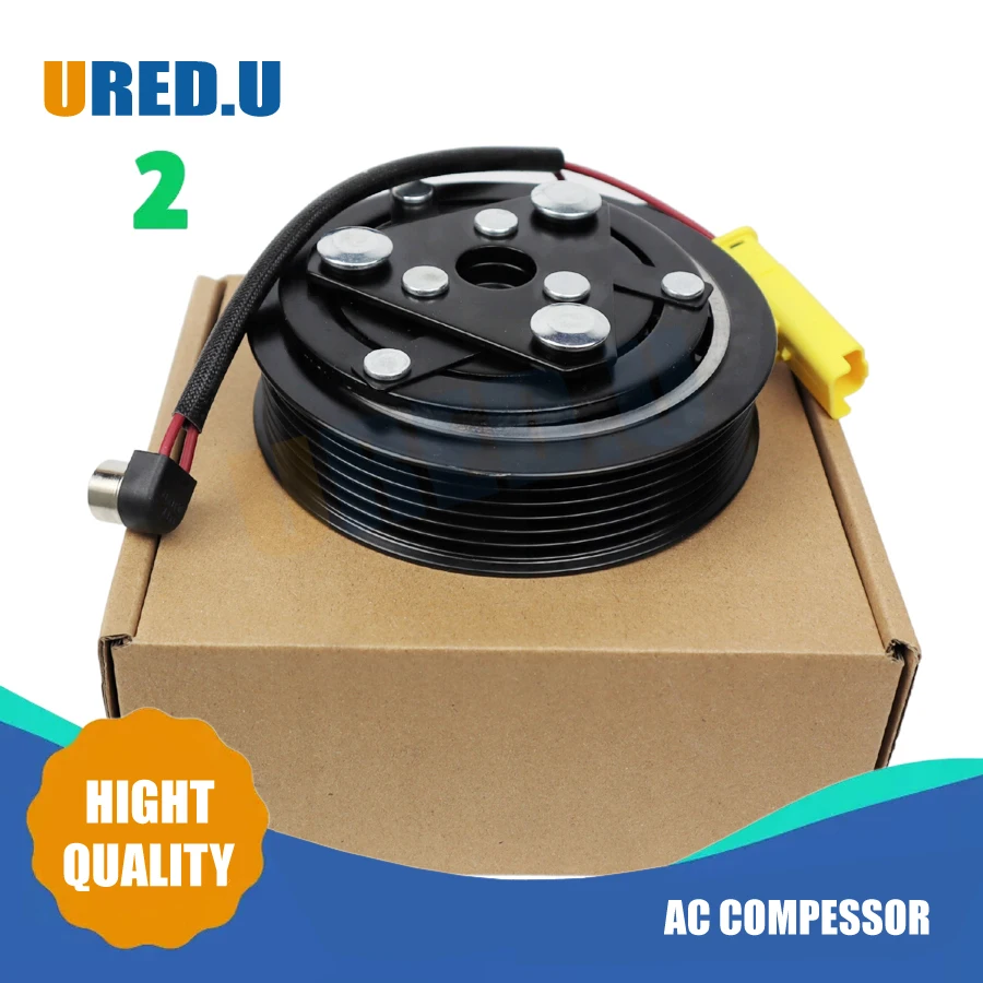 

Новая муфта компрессора кондиционера переменного тока для 9810349980 9808860080 Peugeot 301 Citroen C3 C-Elysee 9806599380 9676011680 JSR11T603078 6PK