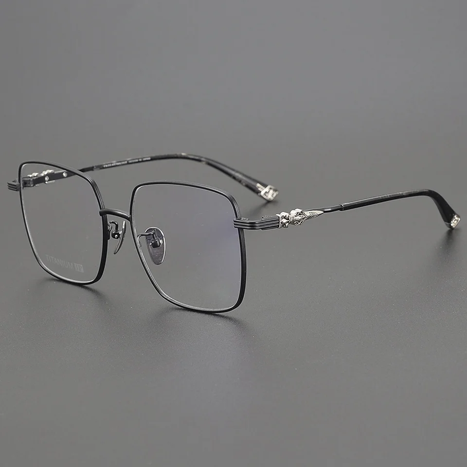 Myopia Glasses Frame Men Women Fashion Personality Pure Titanium Large Frame Ultra Light Computer Reading Prescription Glasses