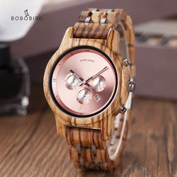 BOBO oiseau femmes montres de luxe chronographe Date montre à Quartz de luxe polyvalent dames en bois montres accepter Logo livraison directe