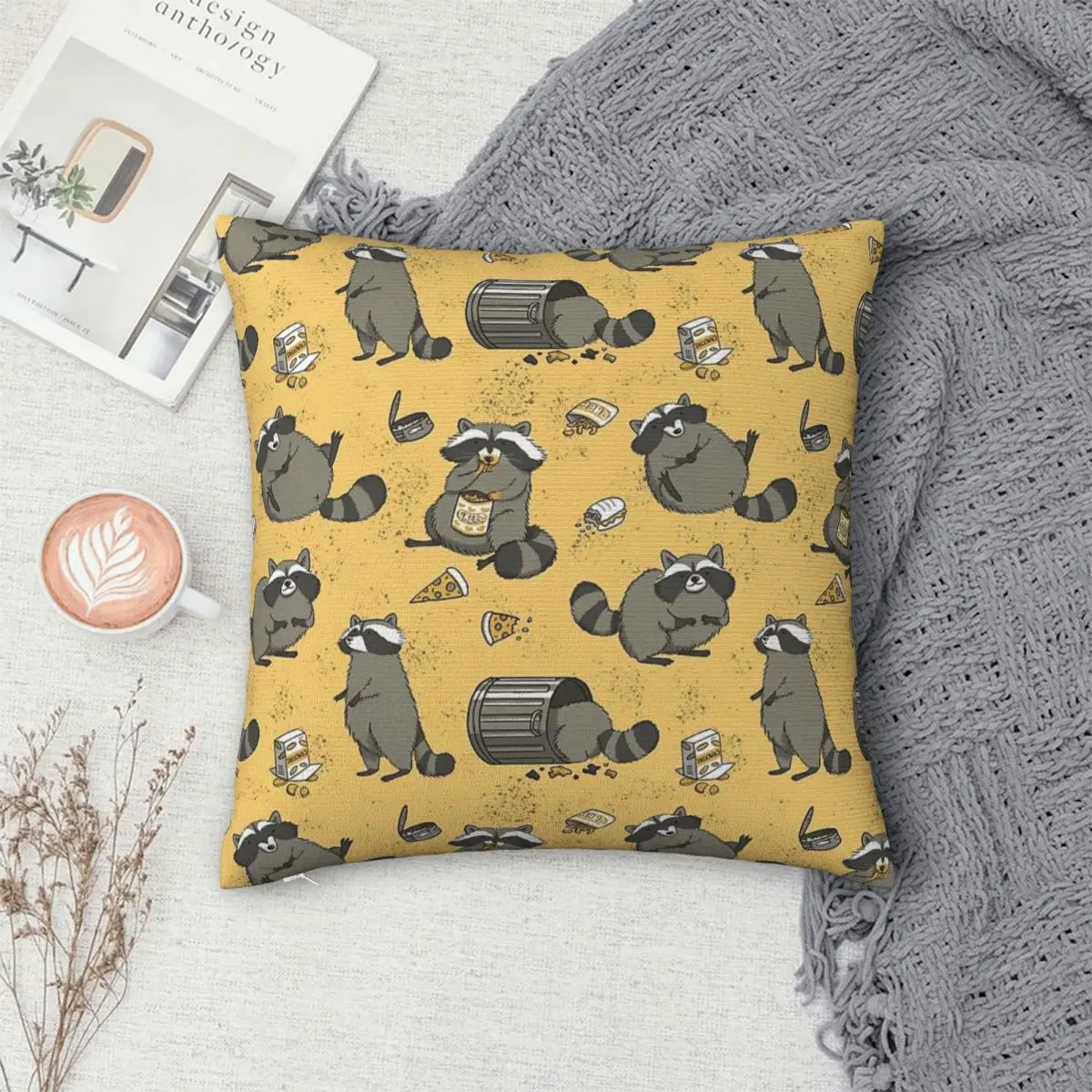 

Квадратная наволочка с малиновыми енотами, наволочка, наволочка для дома, спальни, автомобиля