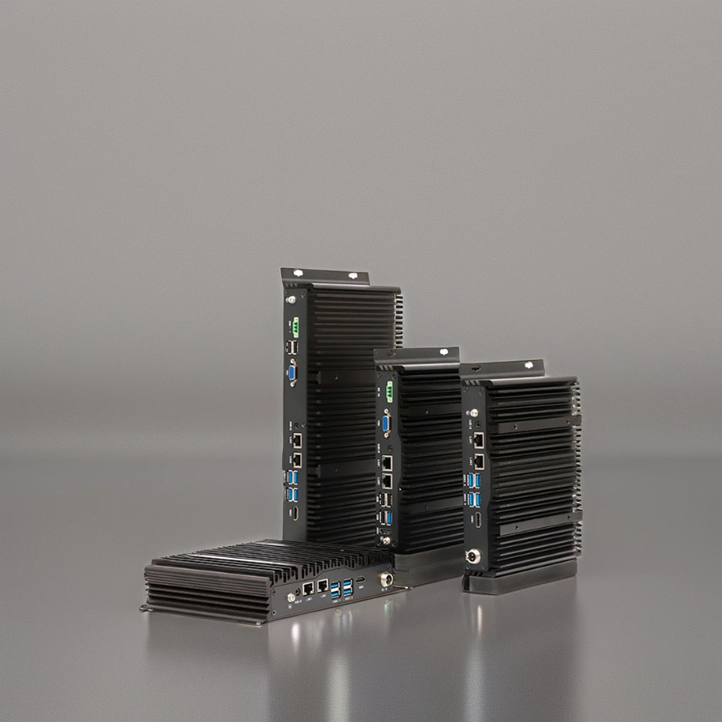 

2025 Lan Window10 11Embedded Industrial BOX PC Fanless Industrial PC Computer J1900 I3/i5/i7 Box Fanless Industrial Embedded Pc