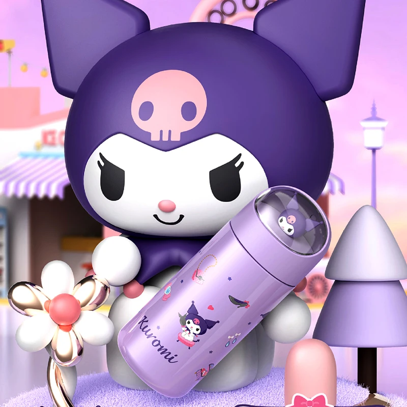 

MINISO Kawaii Sanrio мультфильм Hello Kitty детский термос из нержавеющей стали Kuromi My Melody изолированная термобутылка для воды подарок