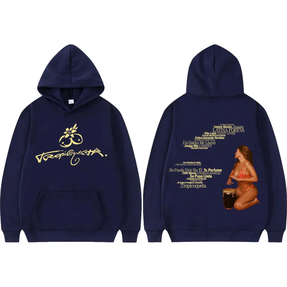 Singer Karol G Tropicoqueta 2025 New Album Hoodie Harajuku Hip Hop Hooded Sweatshirts Men Women Clothing Fashion Y2k Pullovers