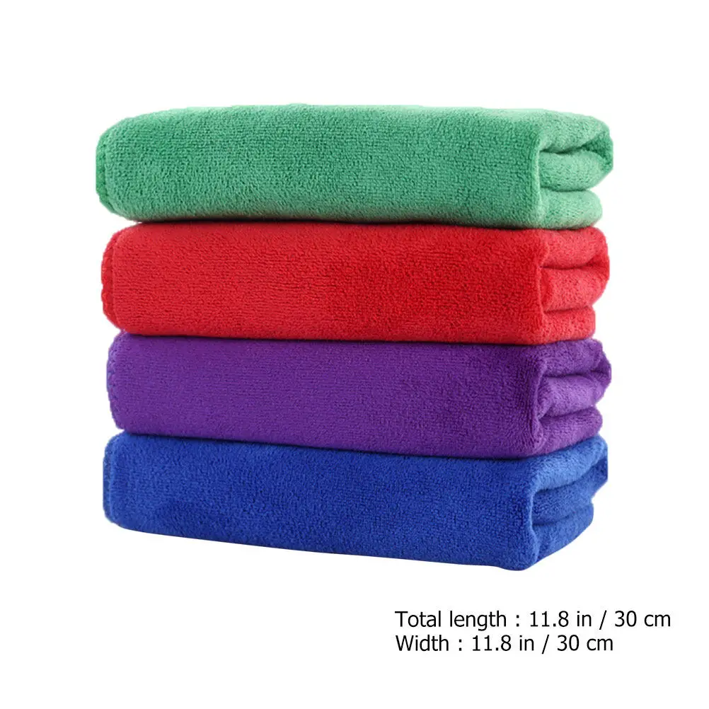 Highly Absorbent Cleaning Cloths for Home Cooks to Protect Kitchen Utensils, 4-Piece Reusable Multicolor Microfiber Set