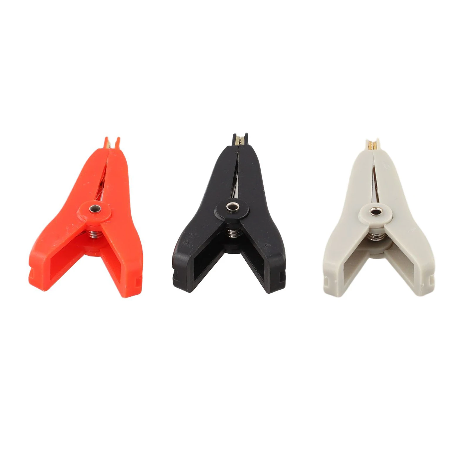 3PCS Copper LCR Test Clips with Gold Plated Contacts and Saw Teeth Grip for Secure Connection and Accurate Electrical Testing