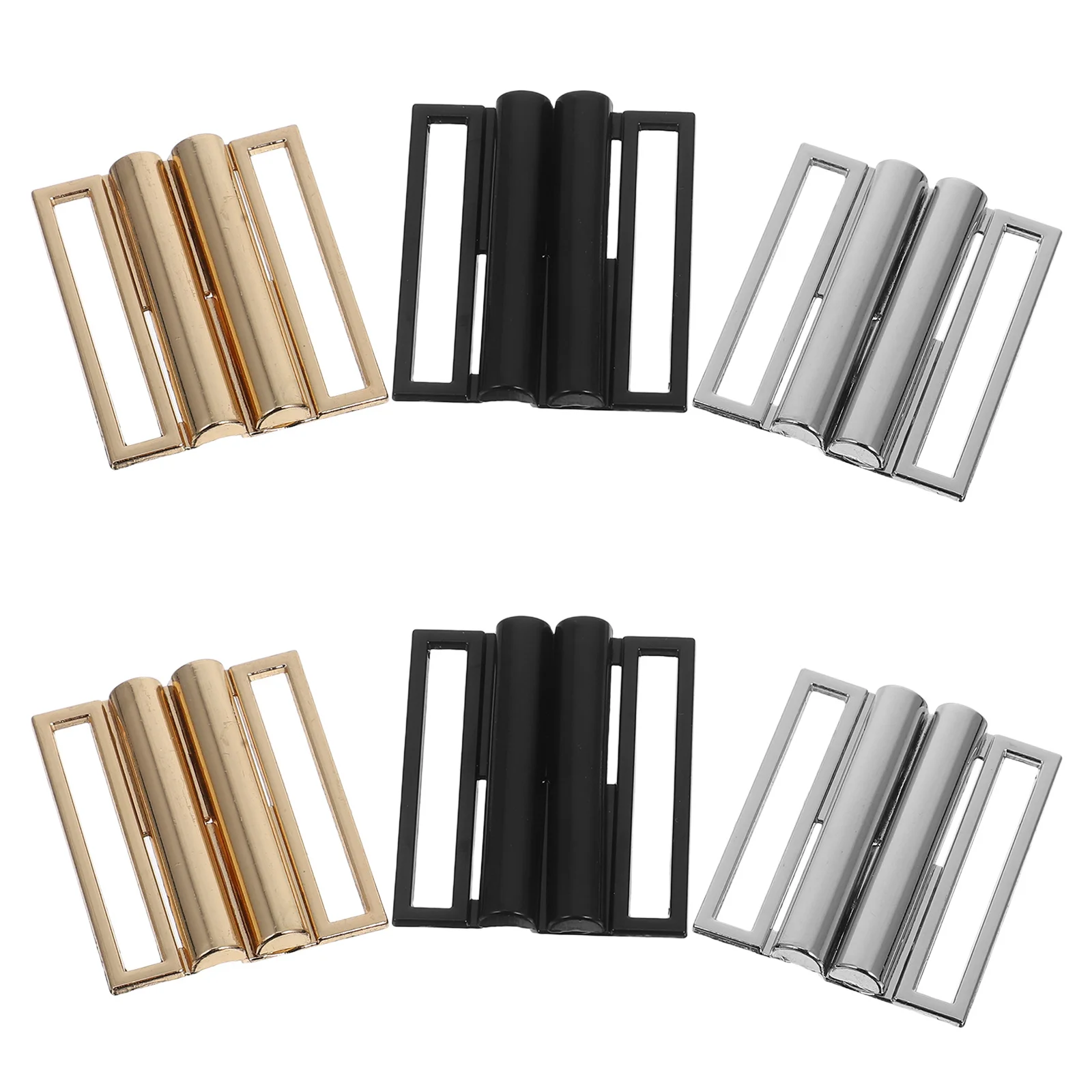 

6Pcs Metal Strap Side Release Buckle Alloy Waist Belt Clip Replacement for Coat Jacket Cardigan Shawl Closure Fastener Hardware