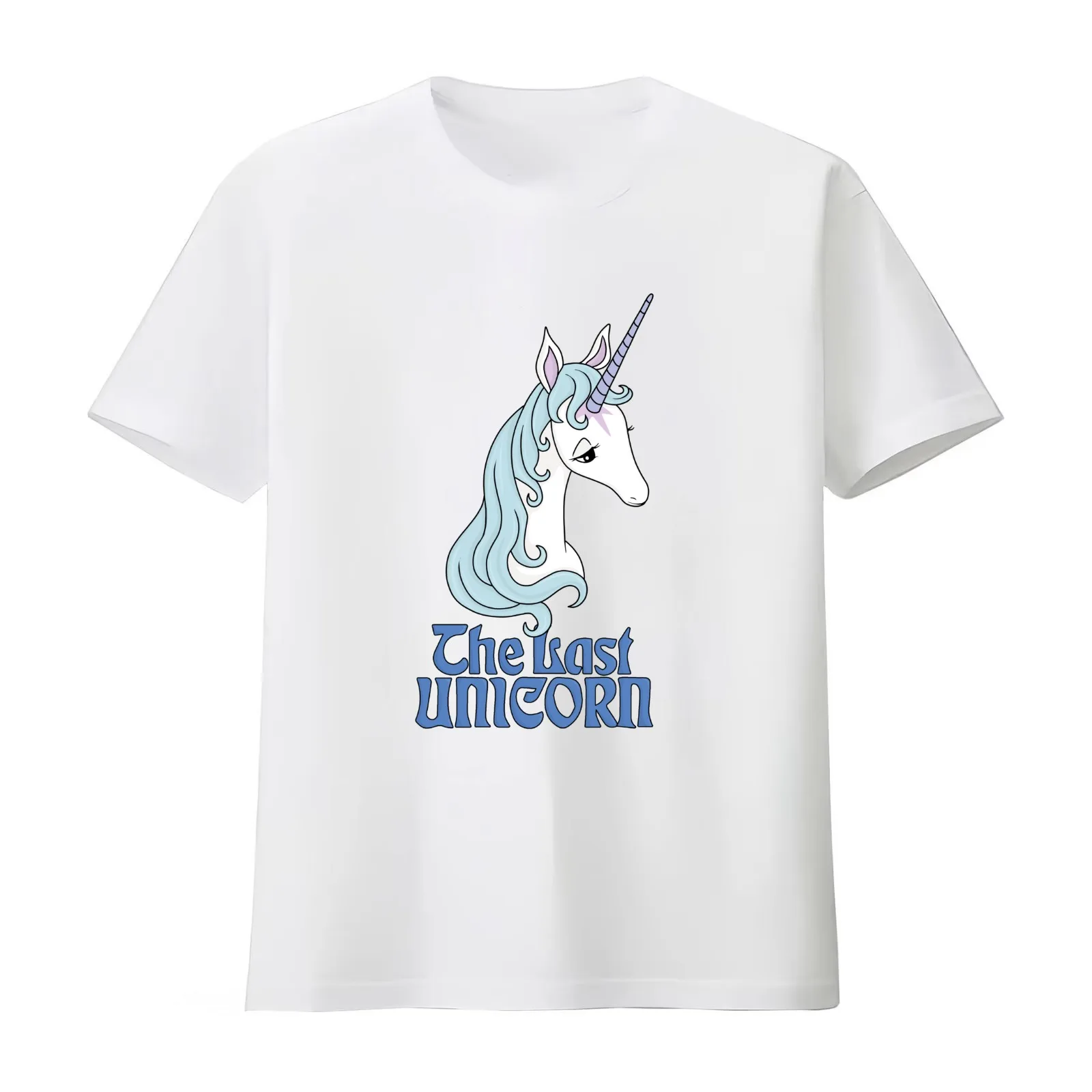 The Last Unicorn T-Shirt Summer Casual Cotton Tee Oversized Streetwear Tops Vintage Graphic Print Loose Fit Short Sleeve